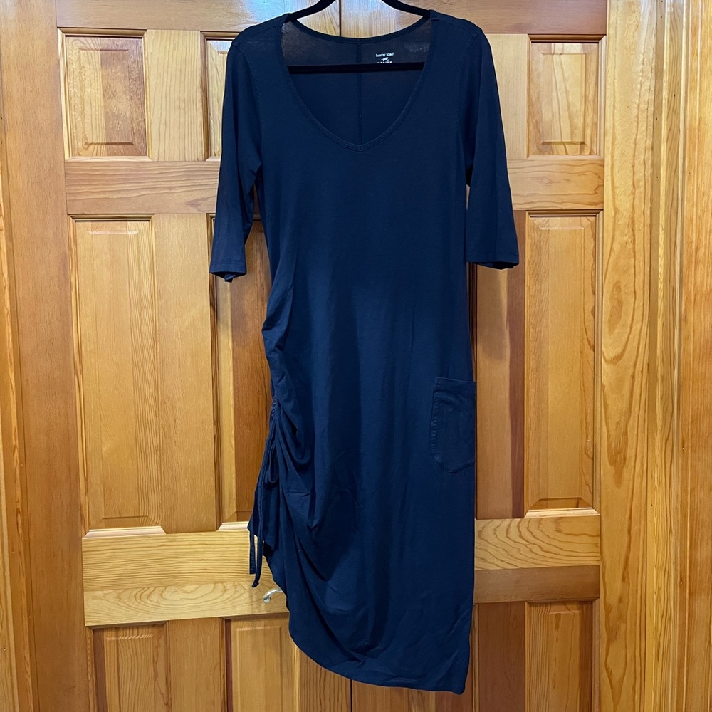 Super funky horny toad black dress with asymmetrical hem